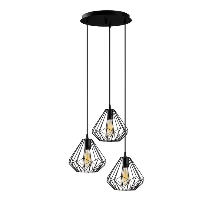 Opviq Diamond - 704-S2 Lámpara de araña negra